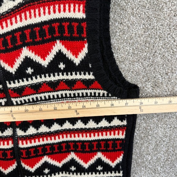Lauren Ralph Lauren Womens Large Fair Isle Zip‎ Up Vest Sweater Knit - Picture 4 of 6
